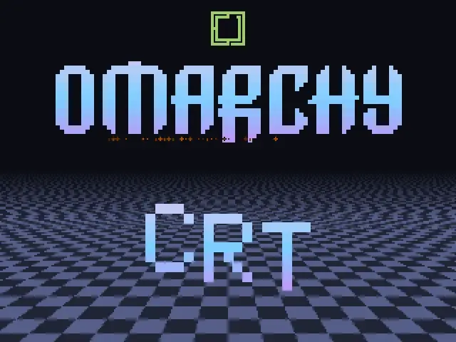The CRT tag arriving over a receding chequerboard floor.